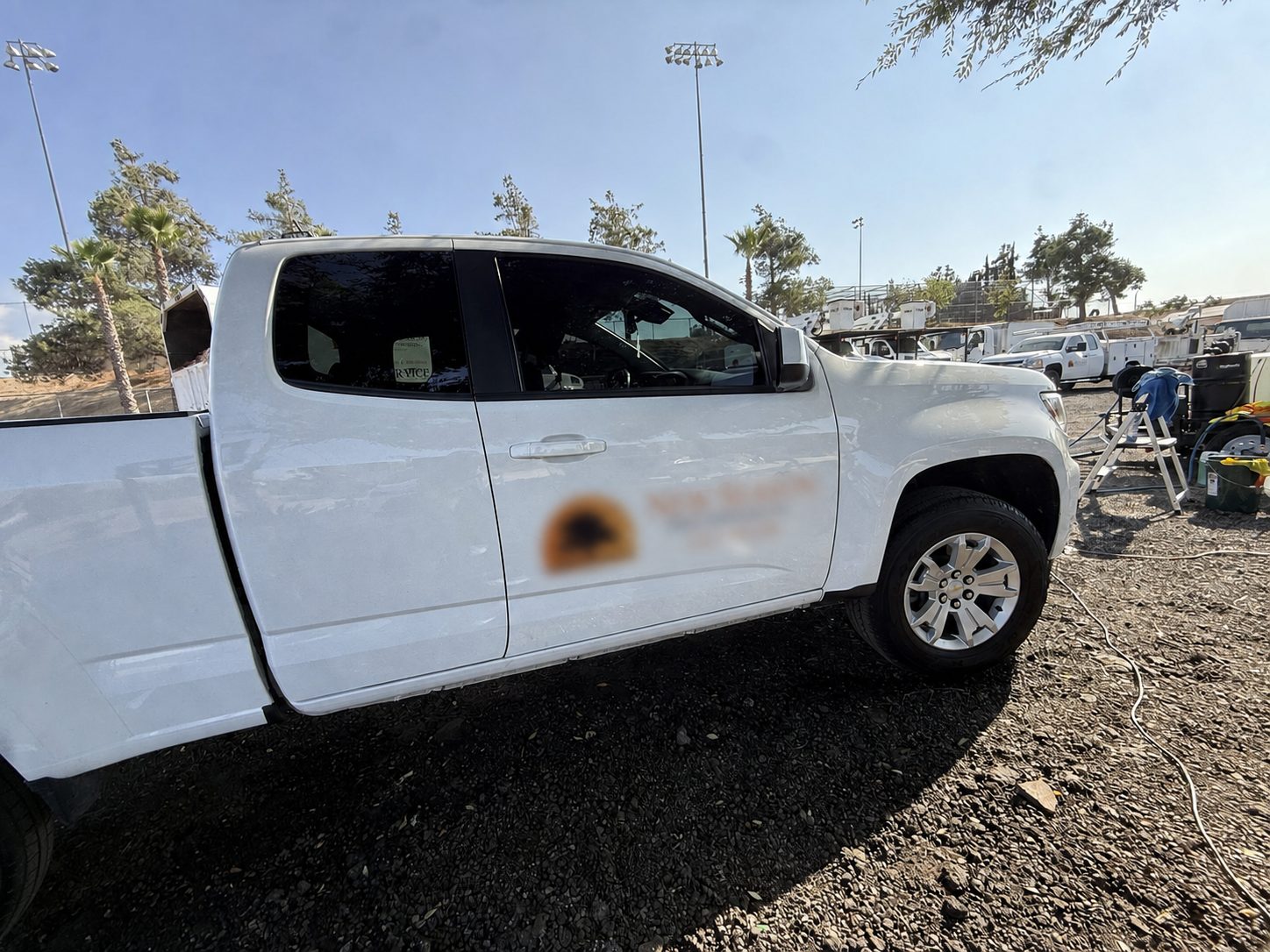Service pickup receiving on-site fleet detailing