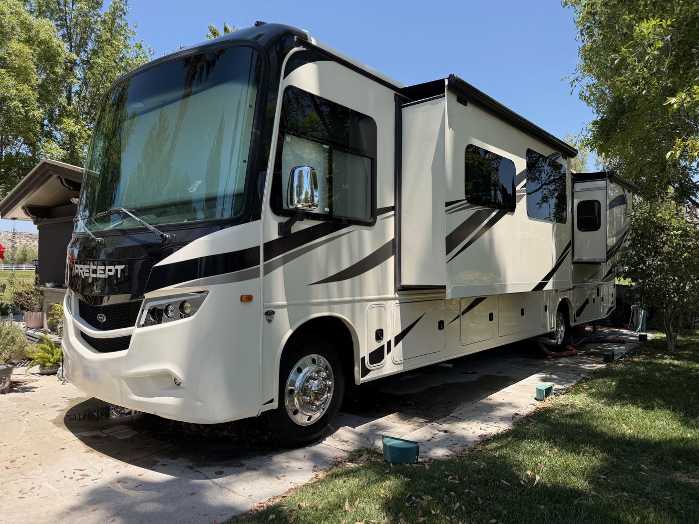 Class A motorhome freshly washed and detailed by Tuff Bros